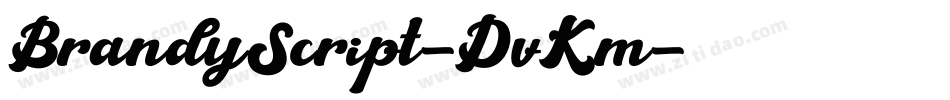 BrandyScript-DvKm字体转换