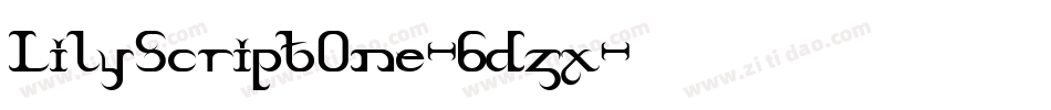 LilyScriptOne-6dzx字体转换