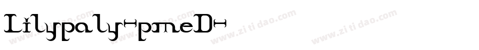 Lilypaly-pmeD字体转换