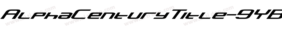AlphaCenturyTitle-9YBy5字体转换