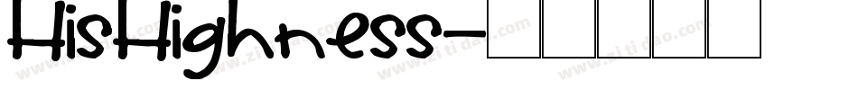 HisHighness字体转换