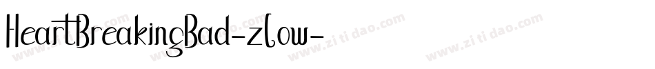 HeartBreakingBad-zG0w字体转换