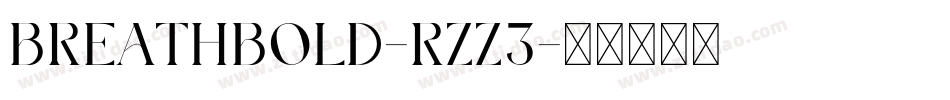 BreathBold-Rzz3字体转换