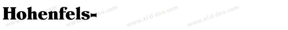 Hohenfels字体转换