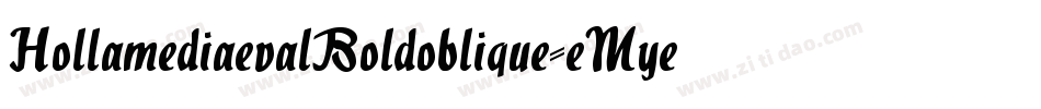 HollamediaevalBoldoblique-eMye字体转换