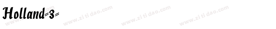 Holland-3字体转换