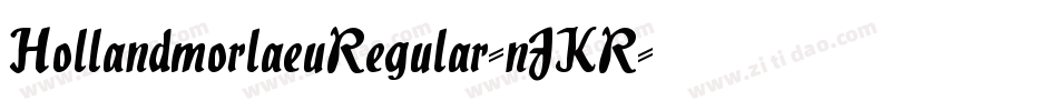 HollandmorlaeuRegular-nJKR字体转换