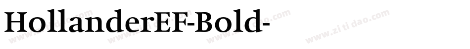 HollanderEF-Bold字体转换