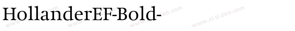 HollanderEF-Bold字体转换