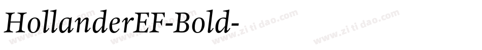 HollanderEF-Bold字体转换