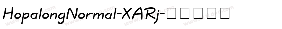 HopalongNormal-XARj字体转换