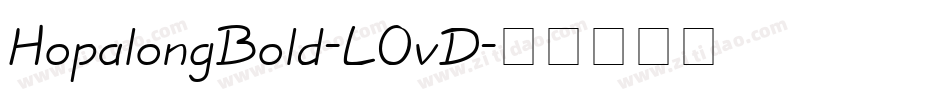 HopalongBold-LOvD字体转换