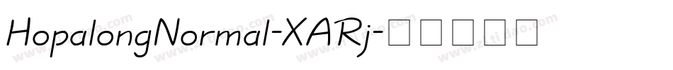 HopalongNormal-XARj字体转换