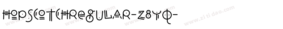 HopscotchRegular-Z8Yq字体转换