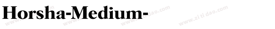 Horsha-Medium字体转换