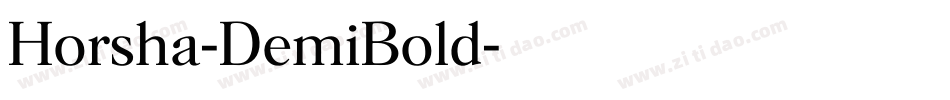 Horsha-DemiBold字体转换