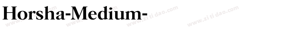 Horsha-Medium字体转换