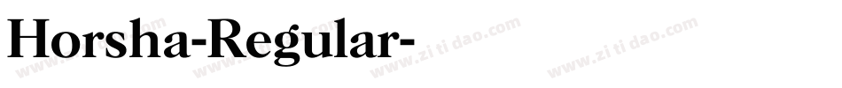 Horsha-Regular字体转换
