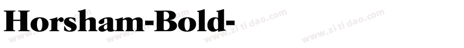 Horsham-Bold字体转换
