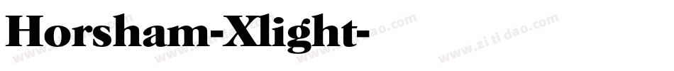 Horsham-Xlight字体转换