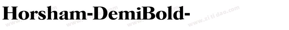 Horsham-DemiBold字体转换