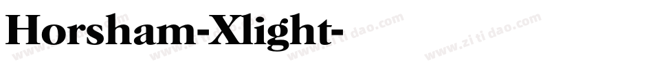 Horsham-Xlight字体转换