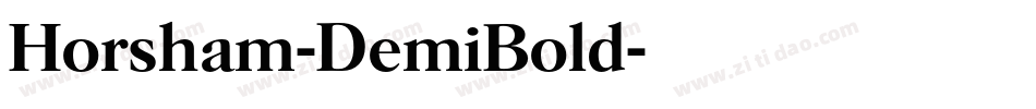 Horsham-DemiBold字体转换