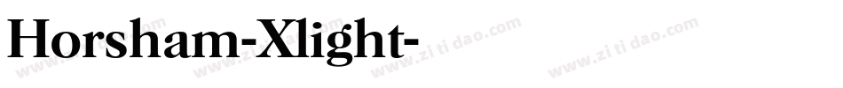 Horsham-Xlight字体转换