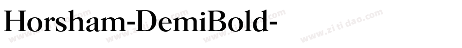 Horsham-DemiBold字体转换