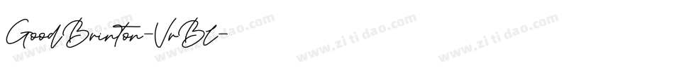 GoodBrinton-VrBl字体转换