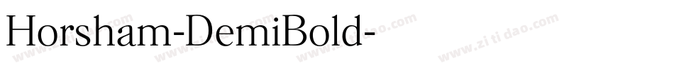 Horsham-DemiBold字体转换