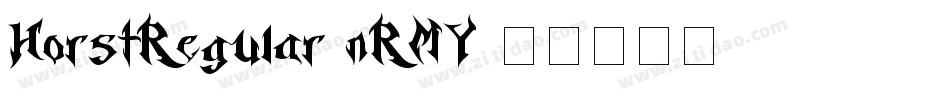 HorstRegular-nRMY字体转换