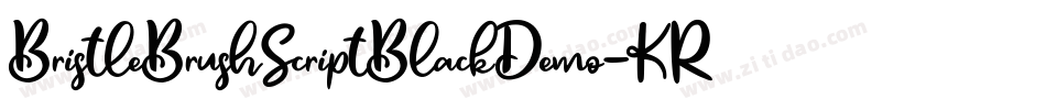 BristleBrushScriptBlackDemo-KRRX字体转换