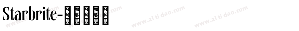 Starbrite字体转换