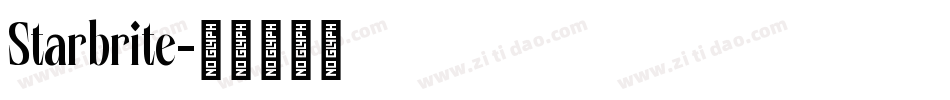 Starbrite字体转换