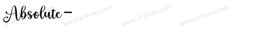 Absolute字体转换
