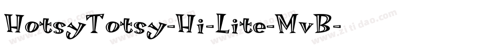 HotsyTotsy-Hi-Lite-MvB字体转换