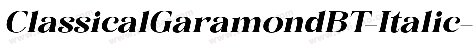 ClassicalGaramondBT-Italic字体转换