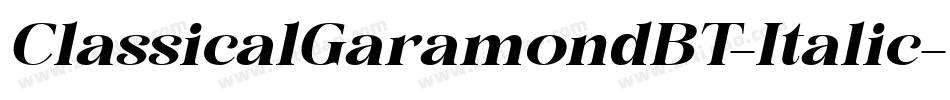 ClassicalGaramondBT-Italic字体转换