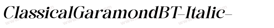 ClassicalGaramondBT-Italic字体转换