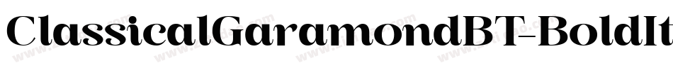 ClassicalGaramondBT-BoldItalic字体转换