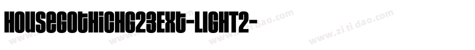 HouseGothicHG23Ext-LIGHT2字体转换