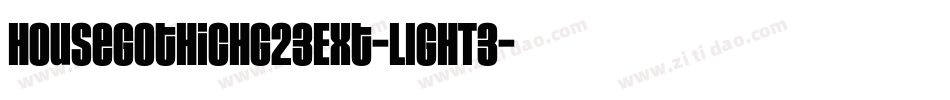 HouseGothicHG23Ext-LIGHT3字体转换
