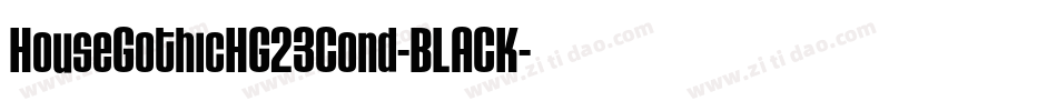 HouseGothicHG23Cond-BLACK字体转换