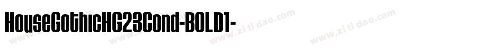 HouseGothicHG23Cond-BOLD1字体转换