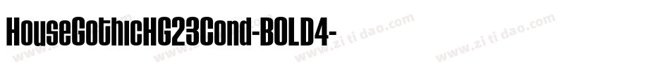 HouseGothicHG23Cond-BOLD4字体转换