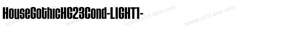 HouseGothicHG23Cond-LIGHT1字体转换