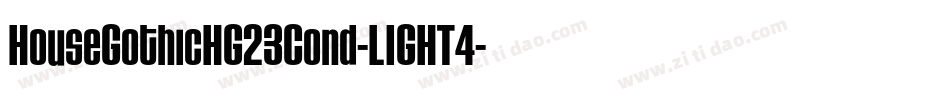 HouseGothicHG23Cond-LIGHT4字体转换