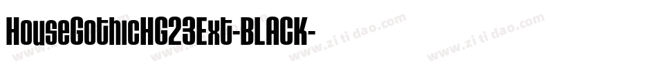HouseGothicHG23Ext-BLACK字体转换