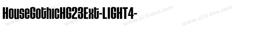 HouseGothicHG23Ext-LIGHT4字体转换